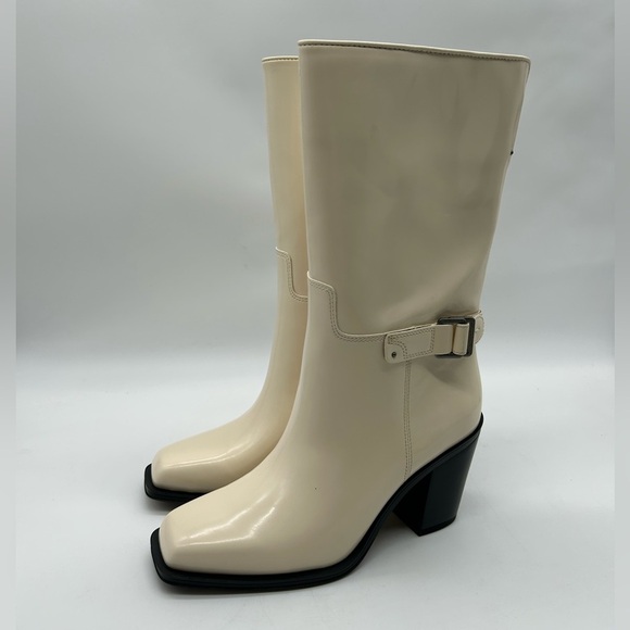 Sarto by Franco Sarto A-Vance Vanilla PU Mid-Calf Boots Size 6.5M, New with Box - Picture 4 of 14